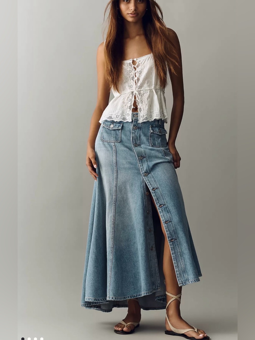 Citizens of Humanity Devin Patch Pocket Maxi Skirt Size 27 $328